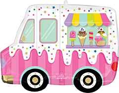 26" Supershape Mylar - Here's the Scoop Ice Cream Truck