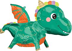 38" Supershape Mylar - Cute Dragon