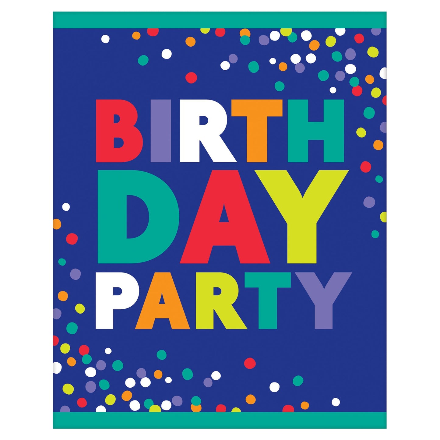 Bold Happy Birthday Postcard Invite