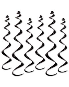 Metallic Whirls - Black 6ct