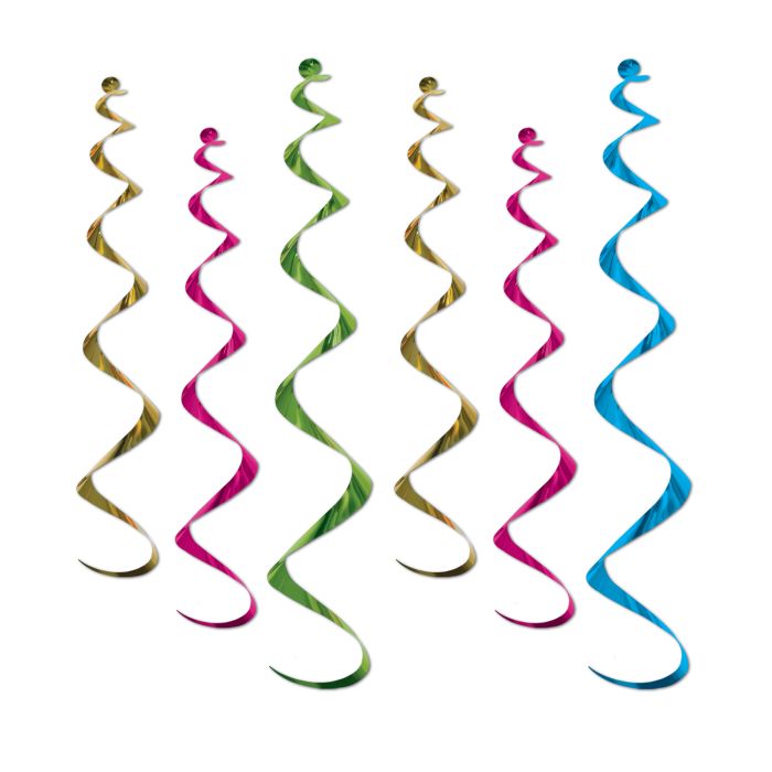 Metallic Whirls - Neon 6ct