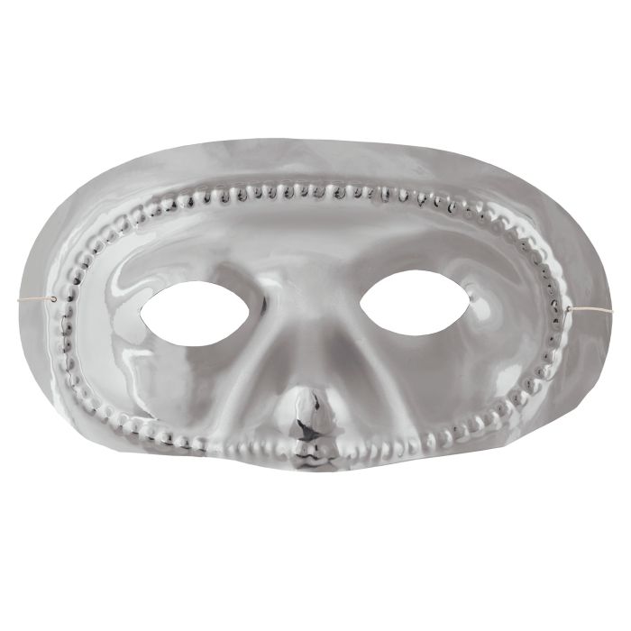 Metallic Half Mask - Silver