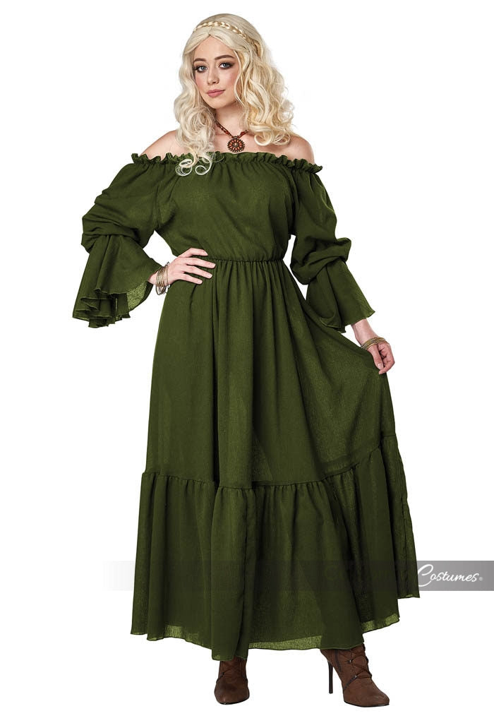 Renaissance Peasant Chemise - Olive Green