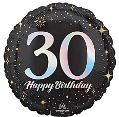 17" Mylar - Sparkling Birthday 30