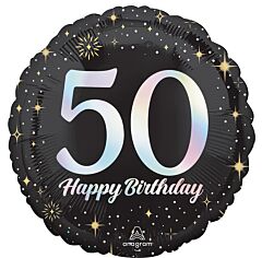 17" Mylar - Sparkling Birthday 50