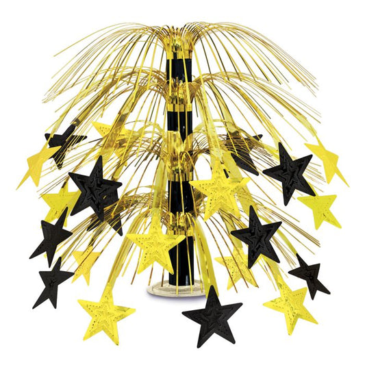 Star Cascade Centerpiece - Black & Gold