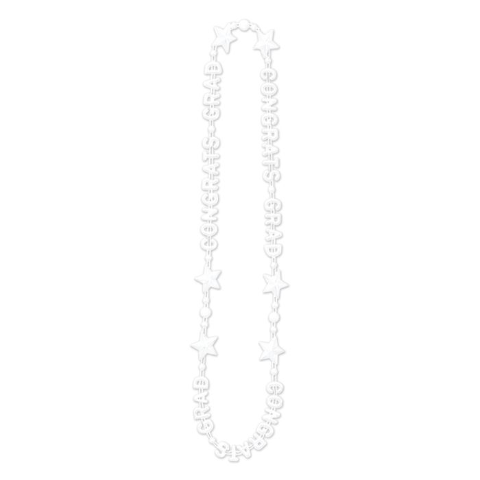 Congrats Grad Beads - White
