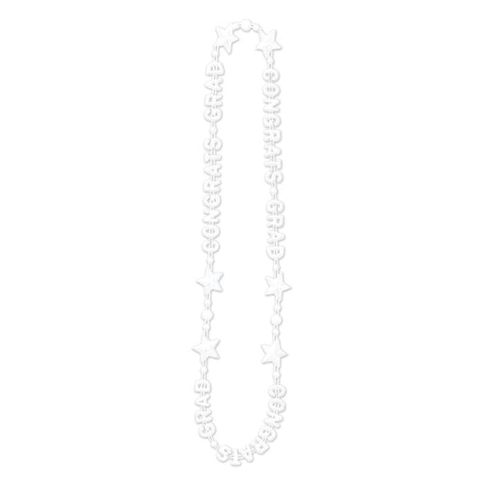 Congrats Grad Beads - White