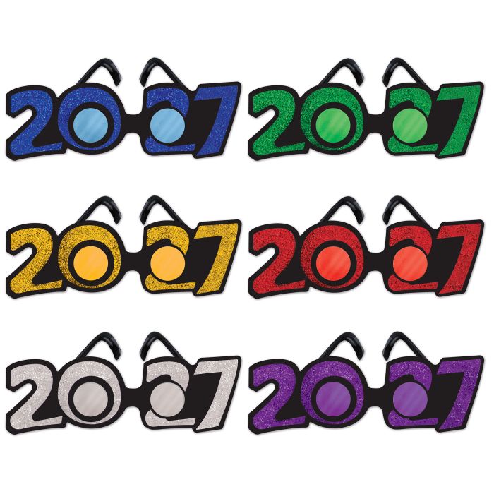 2027 Glittered Plastic Eyeglasses