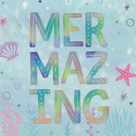 Shimmering Mermaids - Beverage Napkins 16ct