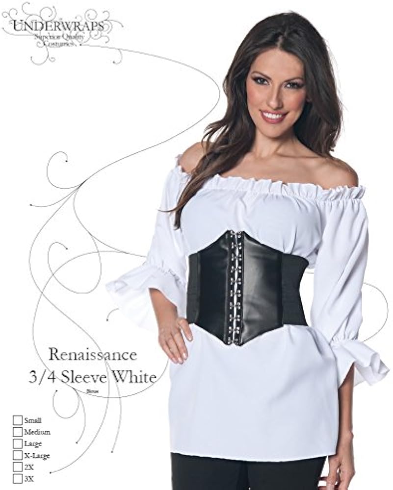 Renaissance 3/4 Sleeve Top - White