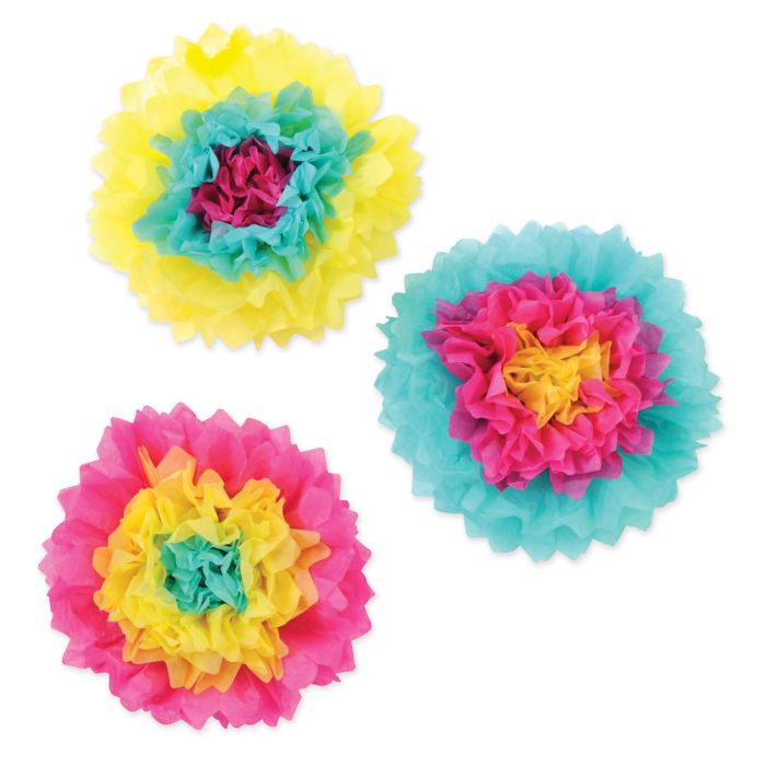 Tissue Flowers 3ct