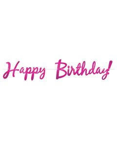 Banner - Cerise Happy Birthday