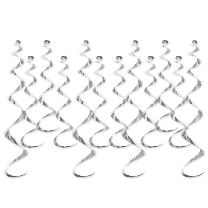 Metallic Whirls - Silver 12ct