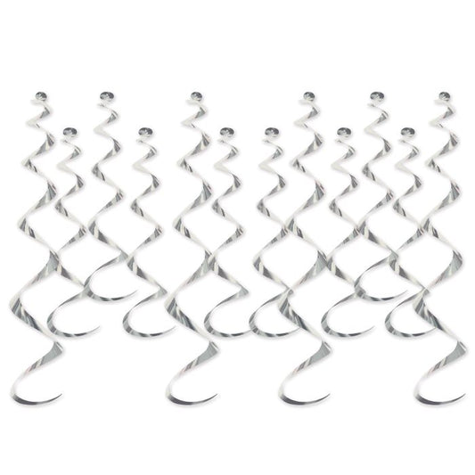 Metallic Whirls - Silver 12ct