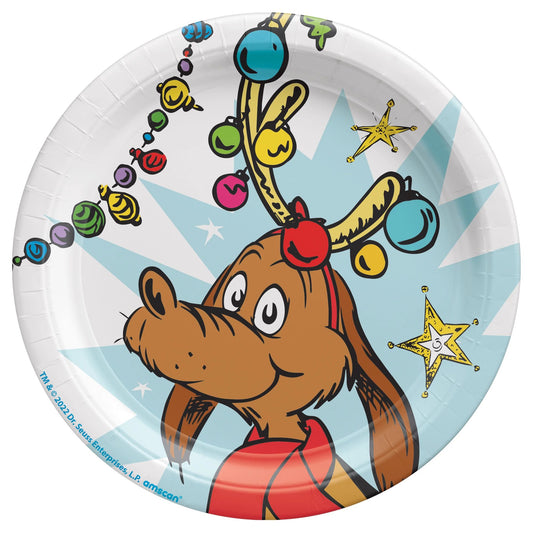 Dessert Plates - Traditional Grinch 8ct.