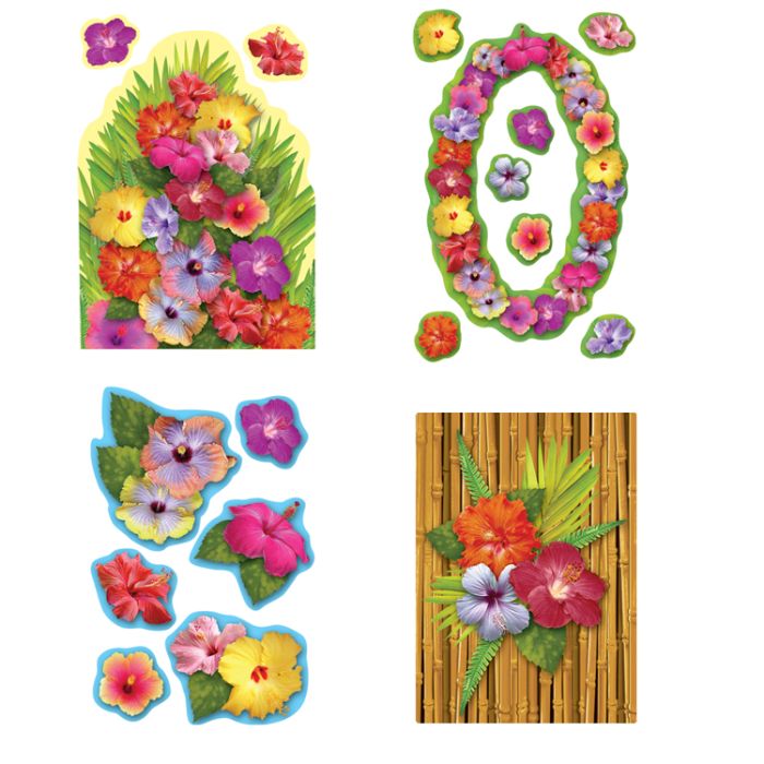 Luau - Hibiscus Cutouts 18pc