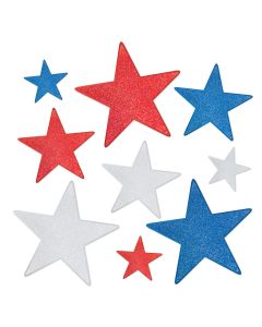 Glittered Foil Star Cutouts - RSB
