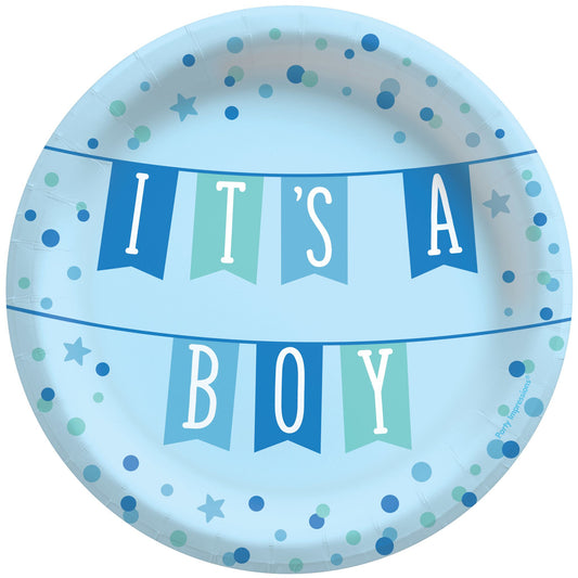 It's a Boy Plates 8ct