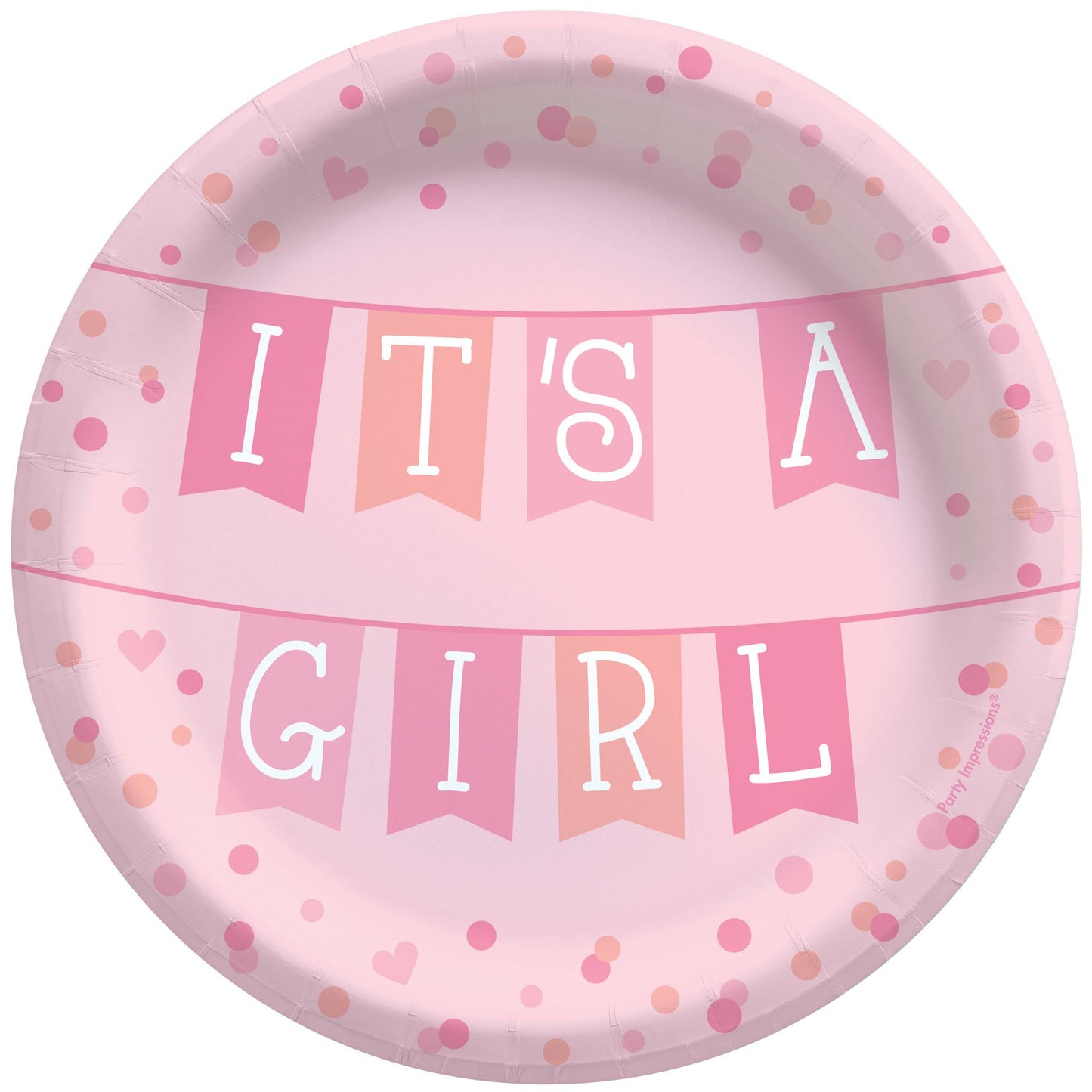 It's a Girl plates 8ct