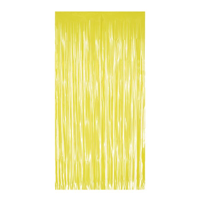 Metallic Curtain - Neon Yellow