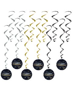 Happy Retirement - Whirls 12pc