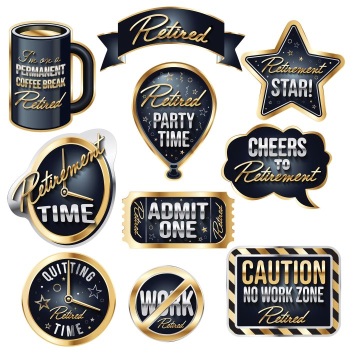 Happy Retirement - Photo Props 10pc