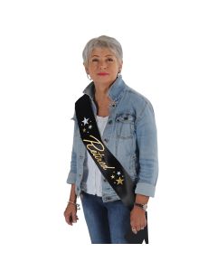 Glittered Retired Satin Sash