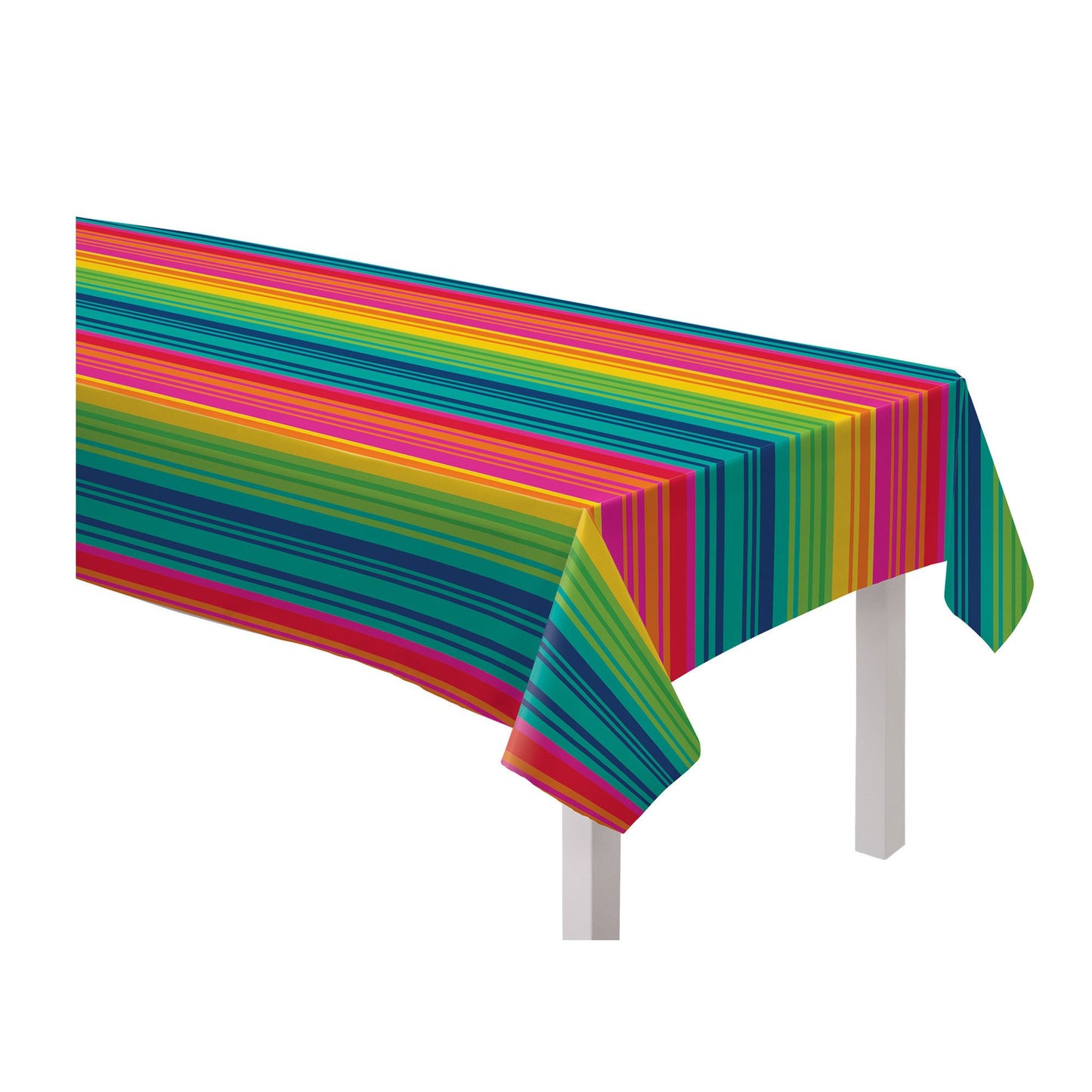 Serape Stripe Flannel-Backed Vinyl Heavy Weight Table Cover
