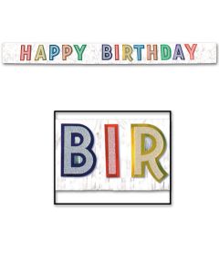 Metallic Happy Birthday Banner