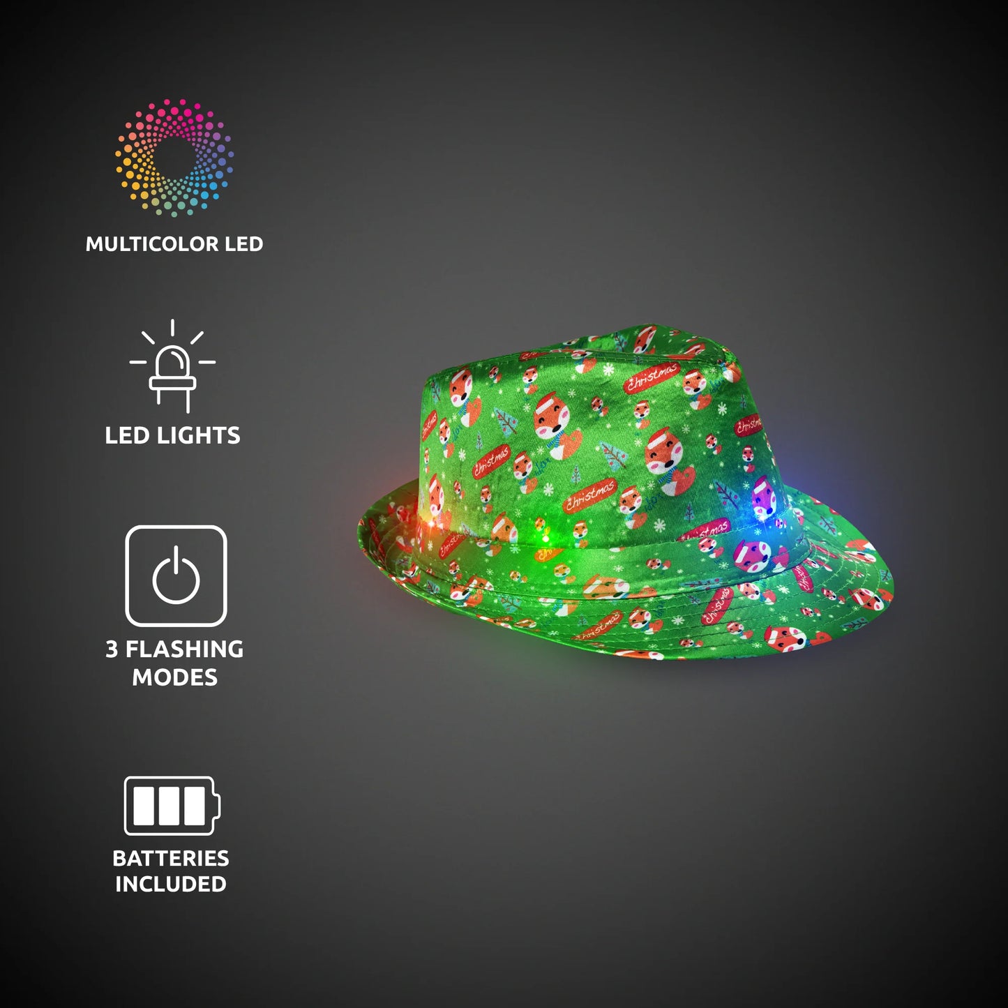 LED Christmas Fedora