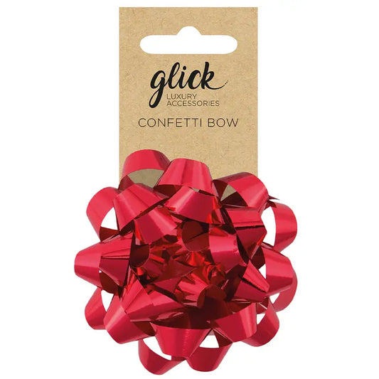 Bow Confetti - Metallic Red