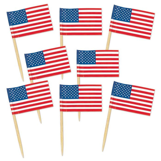 Packaged USA Flag Picks 50ct.