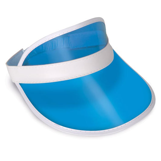 Clear Plastic Dealer's Visor - Blue