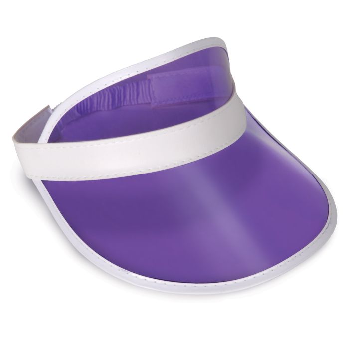 Clear Plastic Dealer's Visor - Purple