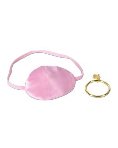 Pirate Eye Patch With Plastic Earring - Pink
