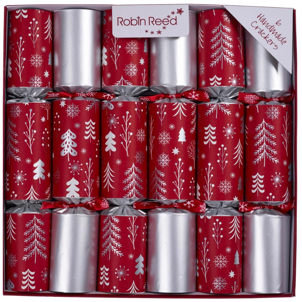 Crackers - Silver & White Trees 6ct