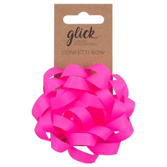 Bow Confetti - Neon Pink