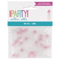 Mini Baby Bottles - Pink 24ct