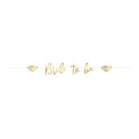 Bride to Be Banner 6 Foot - Gold