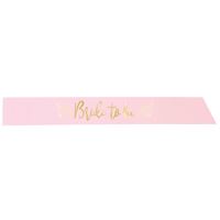 Bride to Be - Pink and Gold Party Sash