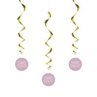 Pink Hearts - Hanging Swirls 3ct