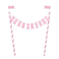 It's A Girl Bunting Cake Topper
