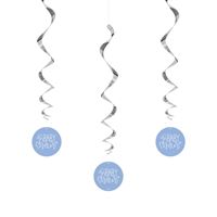 Blue Hearts - Hanging Swirls 3ct