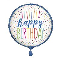 18" Mylar - Silver Style Birthday