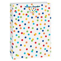 Jumbo Gift Bag - Rainbow Polka Dots
