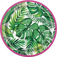 Tropical Palm Tree - Dessert Plate 8ct
