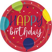 Balloon Party Birthday 7" Plates