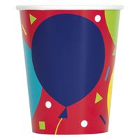 Balloon Party Birthday 9 oz Cups