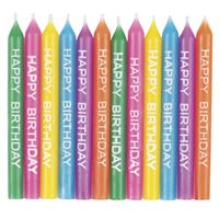 Happy Birthday Script Candles 24ct